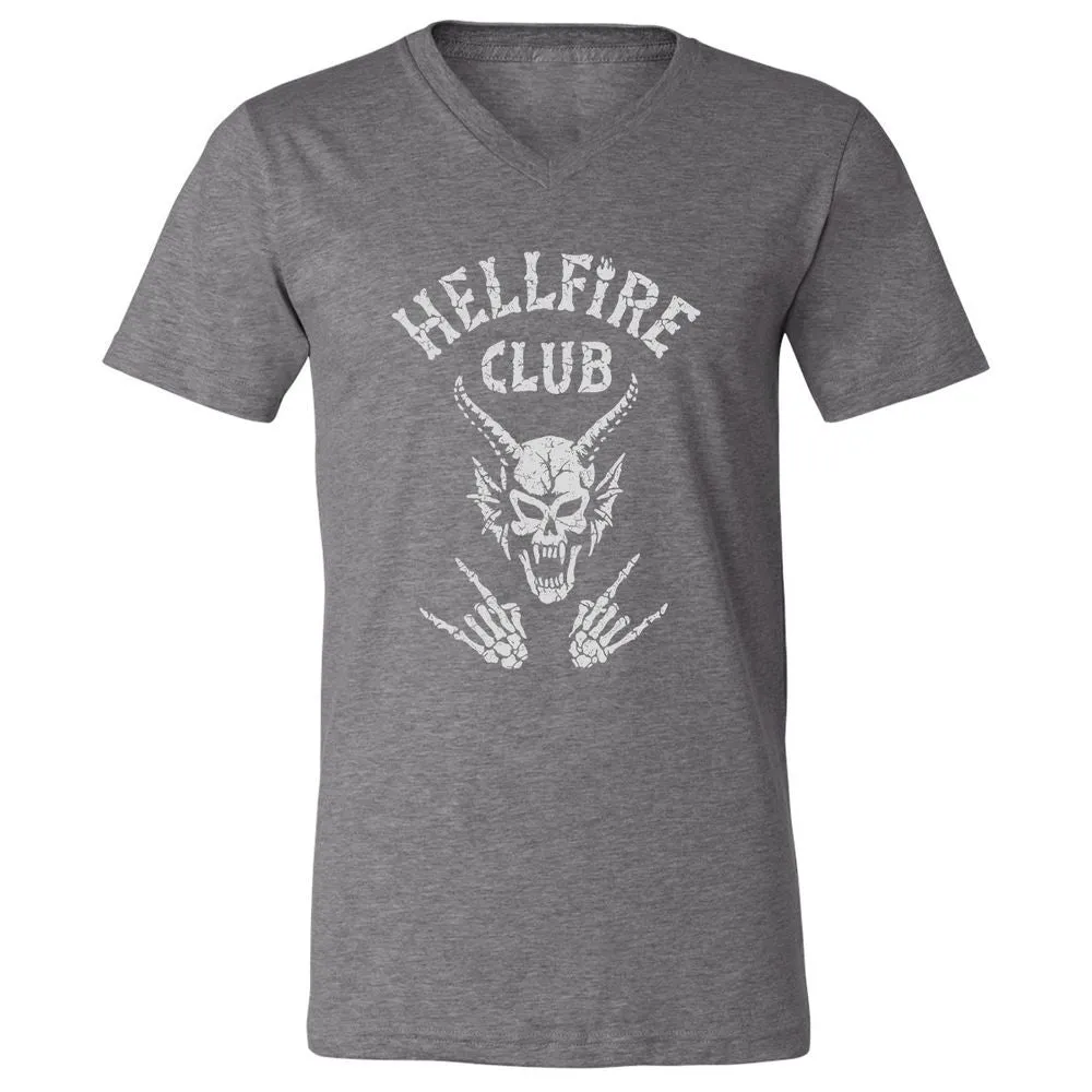 Hellfire Club Unisex V-Neck T-Shirt - Deep Heather - 13