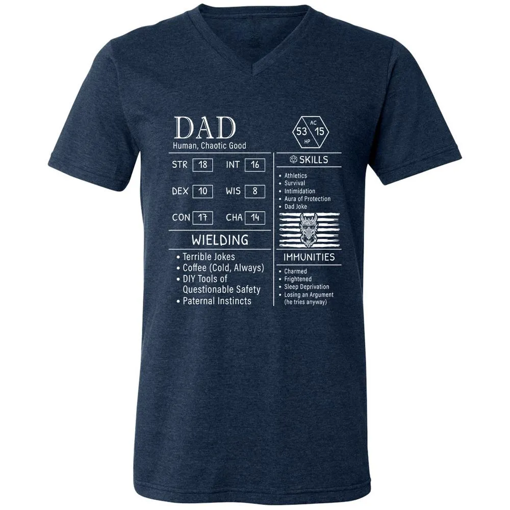 Dad Stats New - Heather Navy - 15