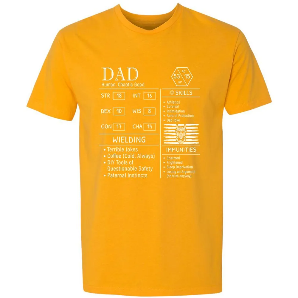 Dad Stats New - Gold - 12
