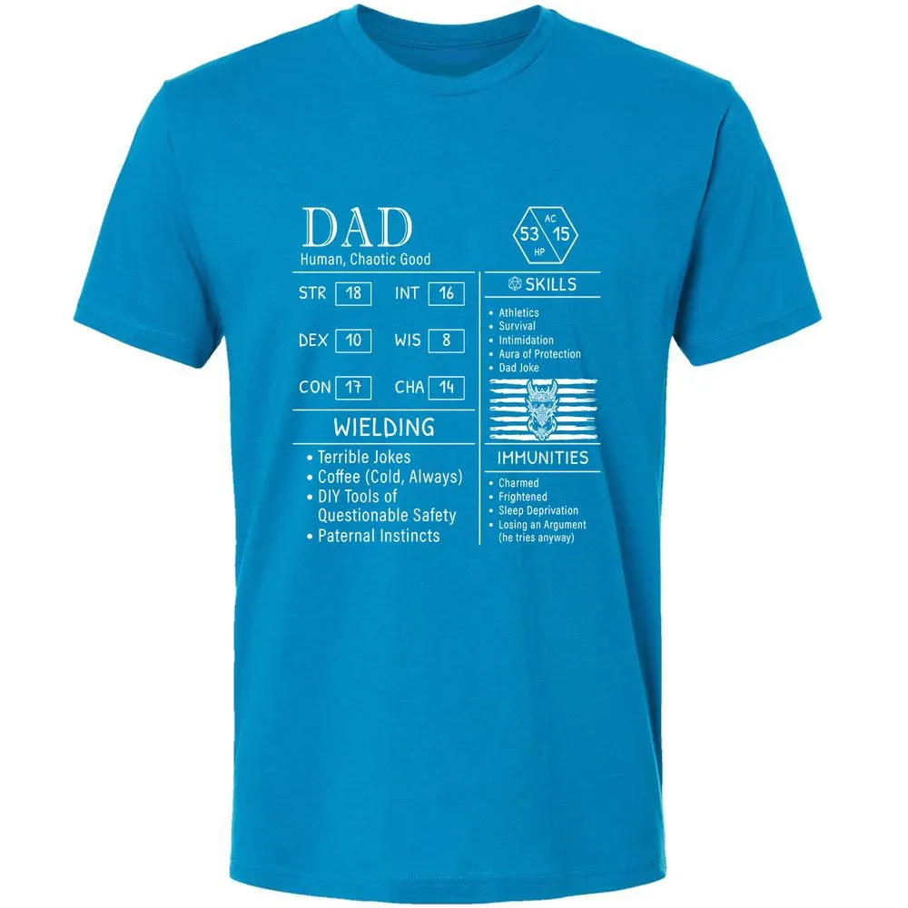 Dad Stats New - Turquoise - 16