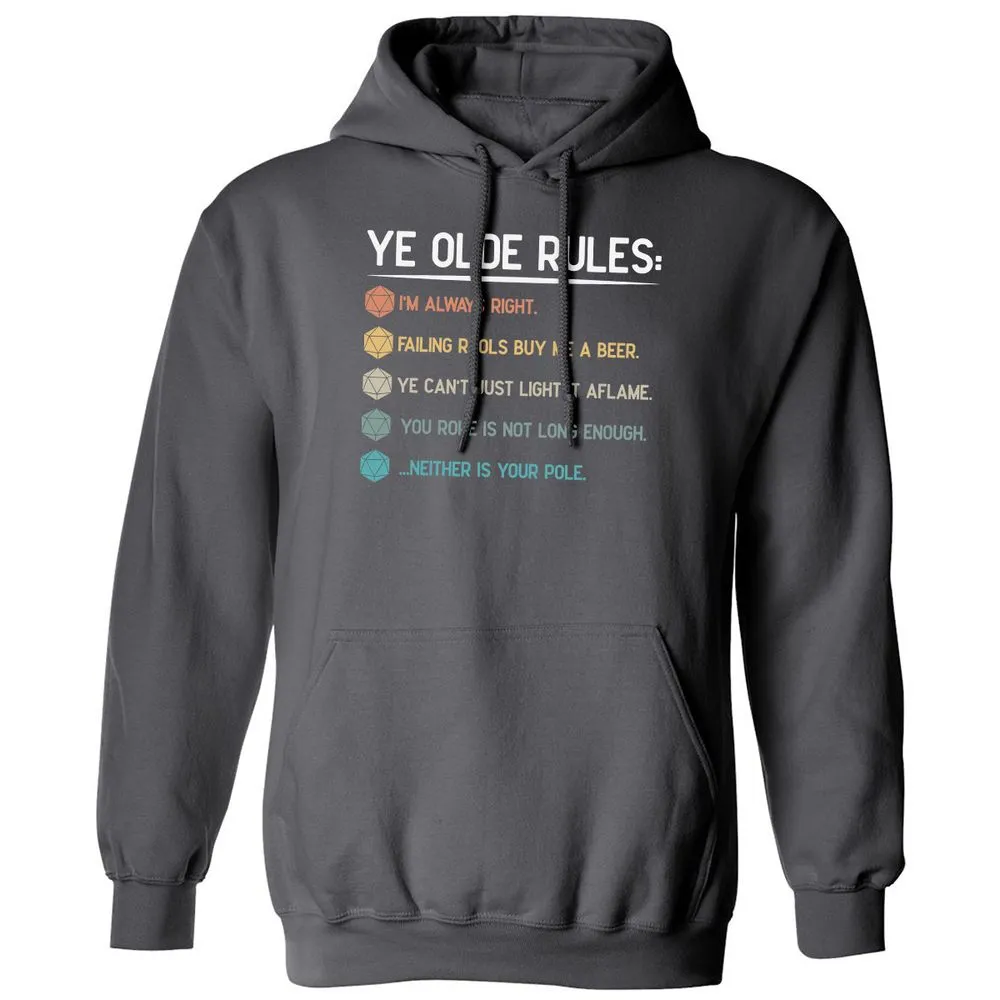 Dungeon Master Rules – Ye Olde RPG Classic Unisex Hoodie - Charcoal - 7