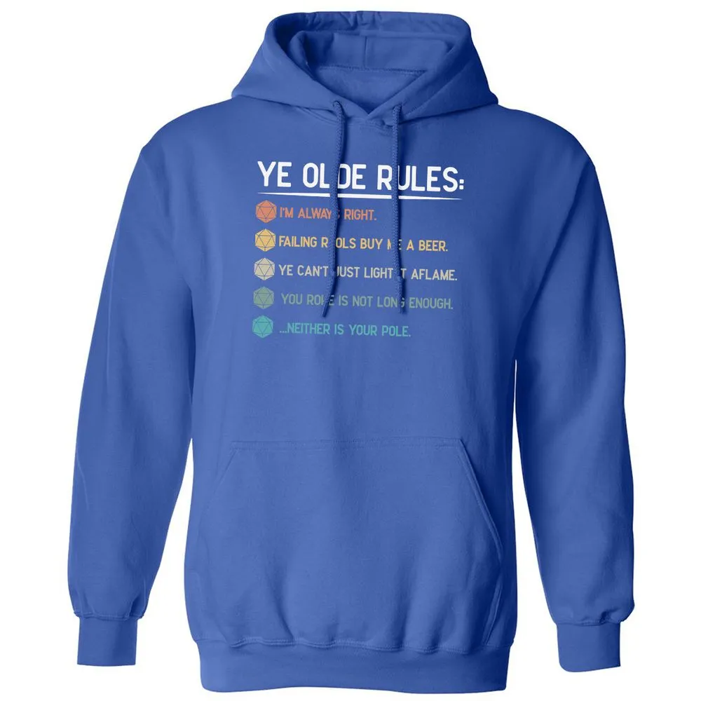 Dungeon Master Rules – Ye Olde RPG Classic Unisex Hoodie - Royal - 9