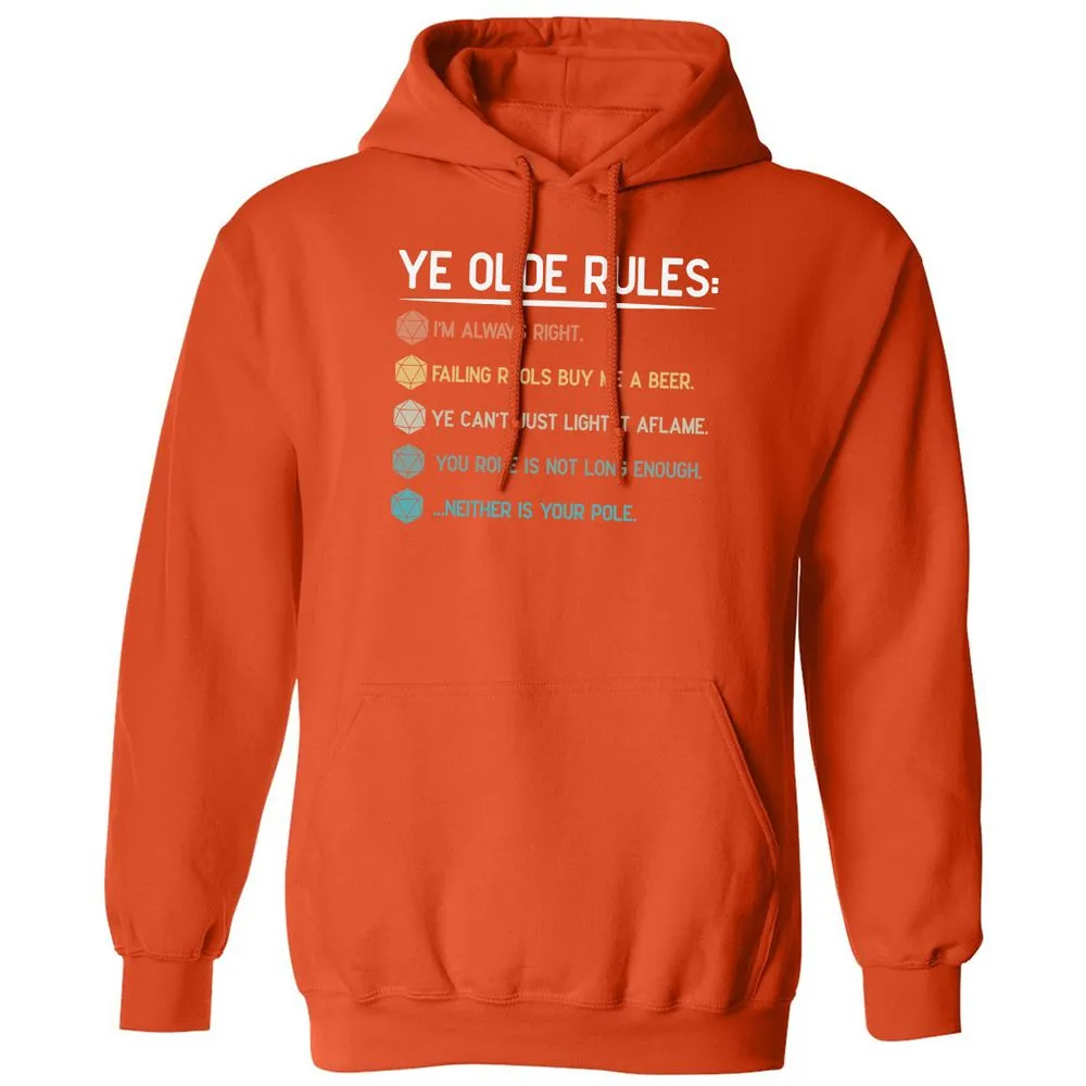 Dungeon Master Rules – Ye Olde RPG Classic Unisex Hoodie - Orange - 10
