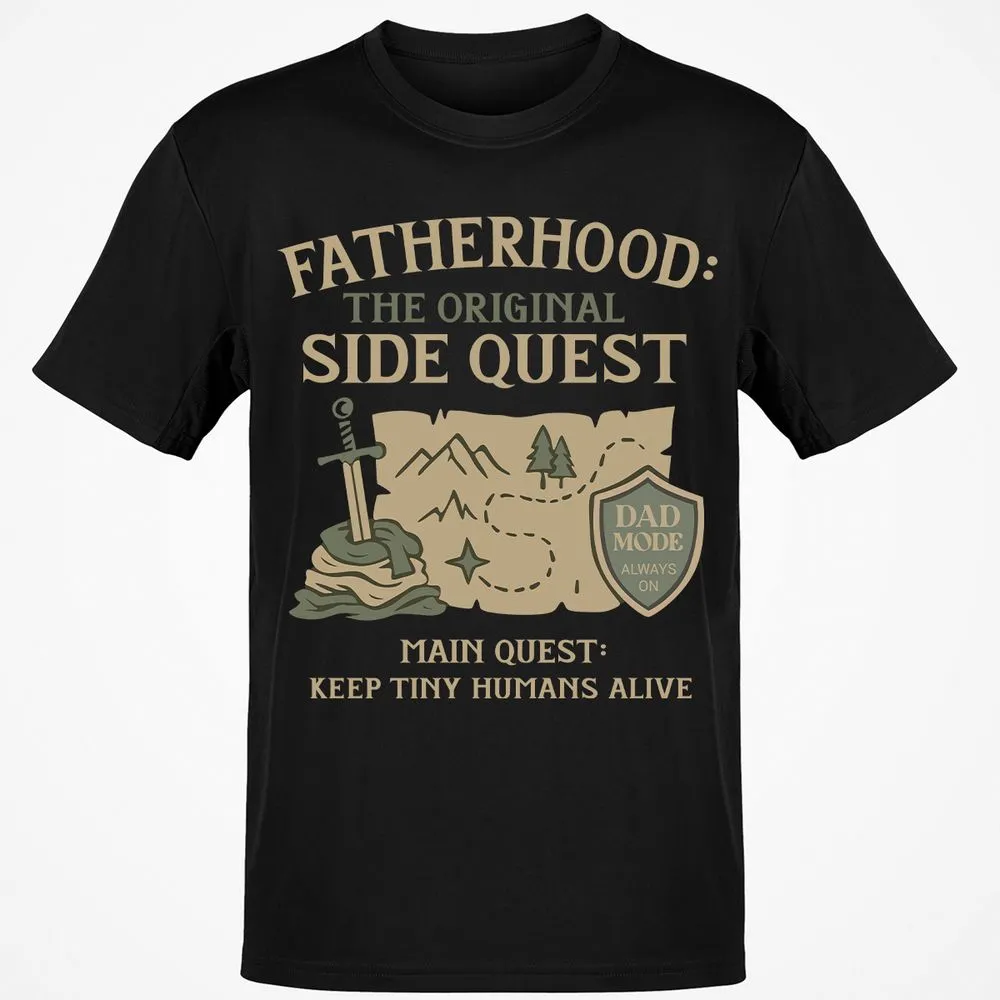 Fatherhood The Original Side Quest Classic Unisex T-Shirt - Black - 1