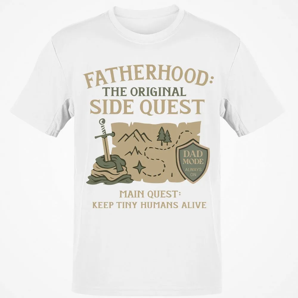 Fatherhood The Original Side Quest Classic Unisex T-Shirt - White - 12