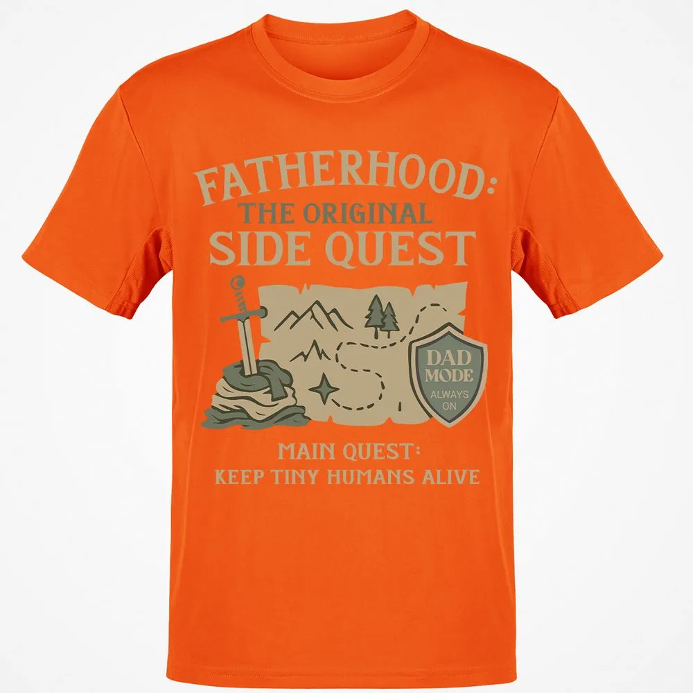 Fatherhood The Original Side Quest Classic Unisex T-Shirt - Orange - 8