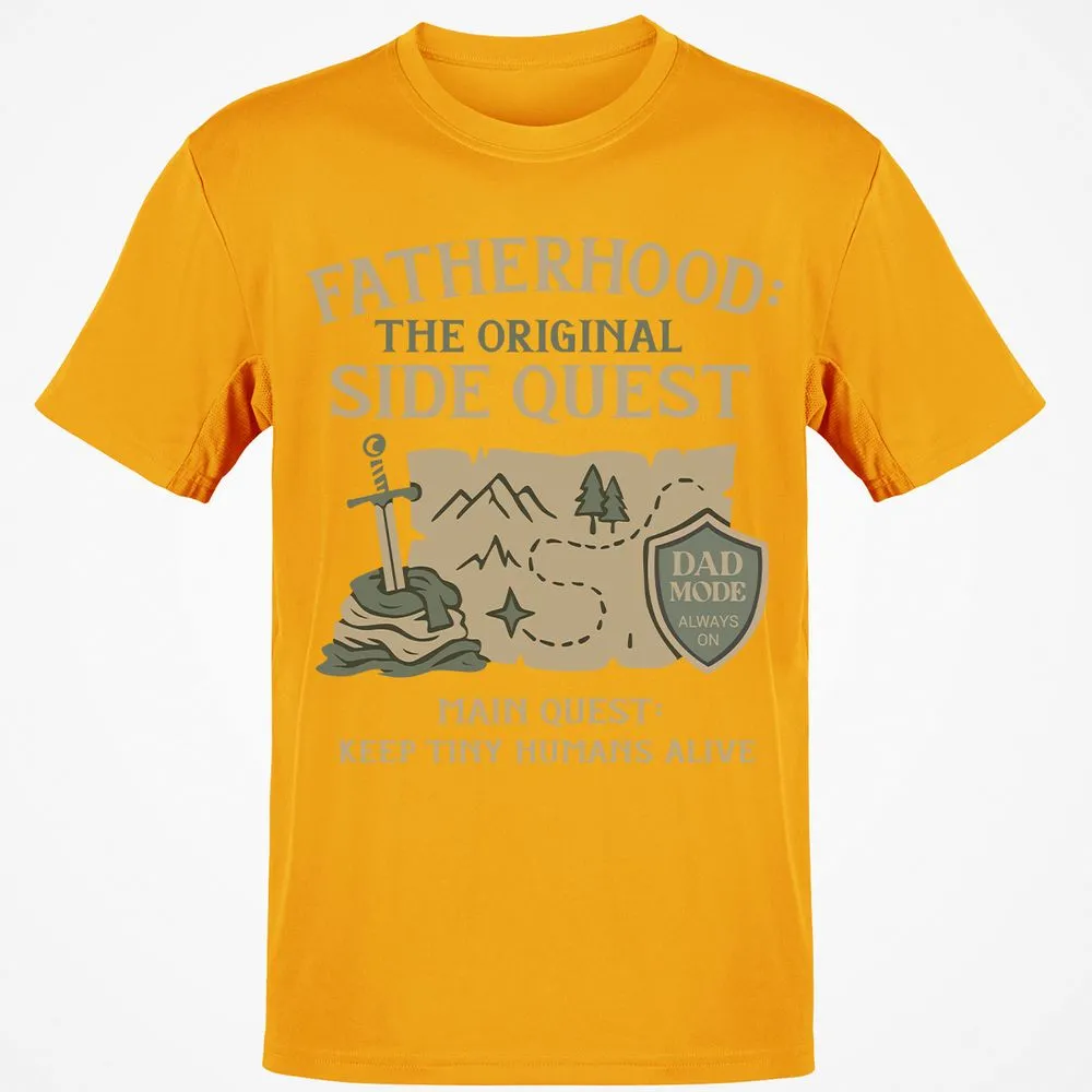 Fatherhood The Original Side Quest Classic Unisex T-Shirt - Gold - 4