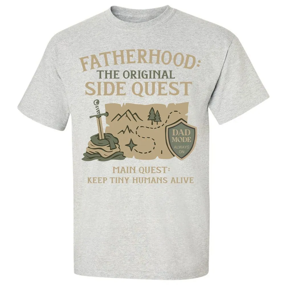 Fatherhood The Original Side Quest Classic Unisex T-Shirt - Ash - 2