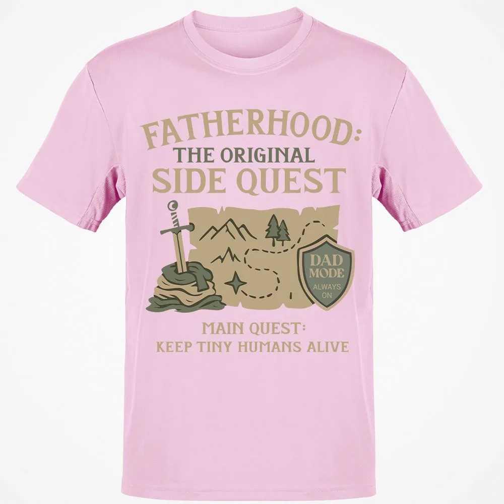 Fatherhood The Original Side Quest Classic Unisex T-Shirt - Light Pink - 5