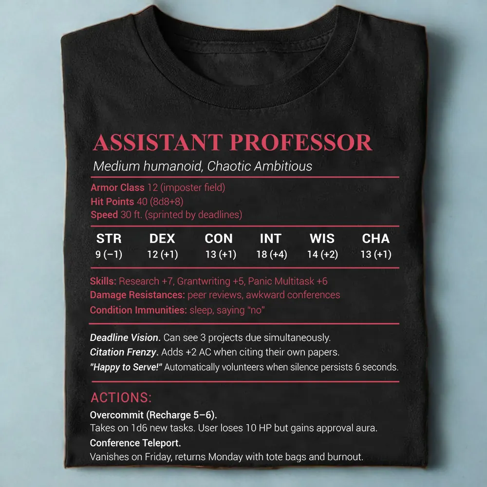 Assistant Professor Stats Classic Unisex T-Shirt - 1