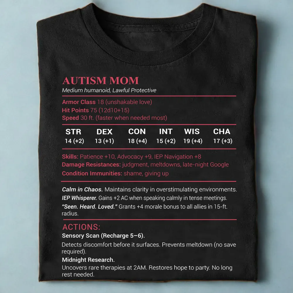 Autism Mom Stats Classic Unisex T-Shirt - 1