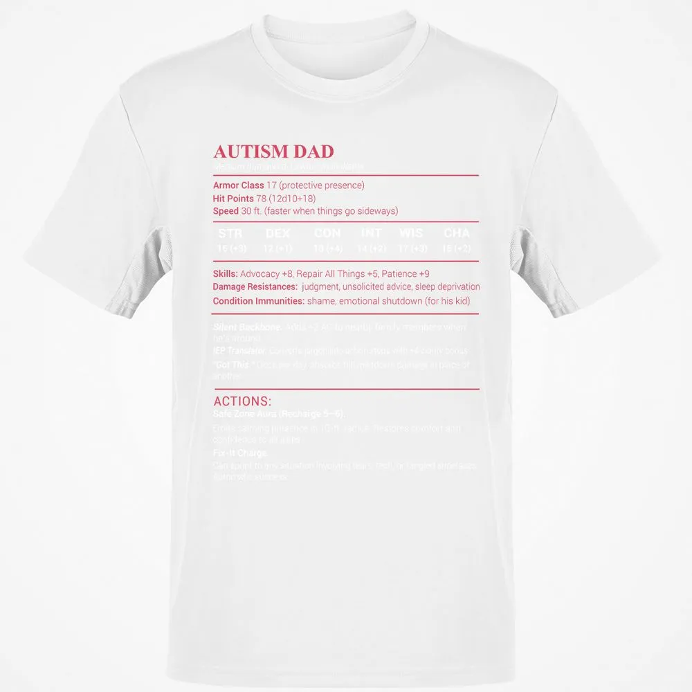 Autism Dad Classic Unisex T-Shirt - White - 12