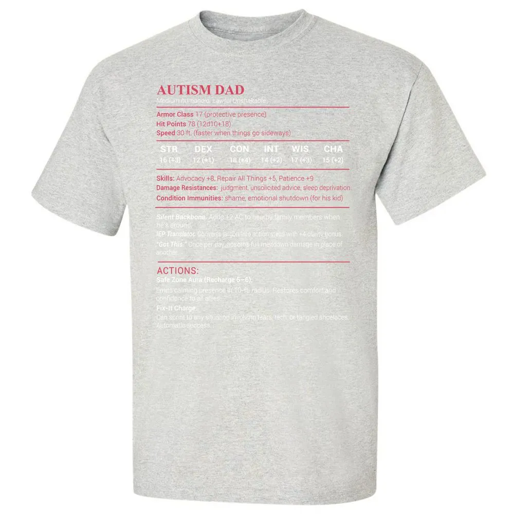 Autism Dad Classic Unisex T-Shirt - Ash - 2