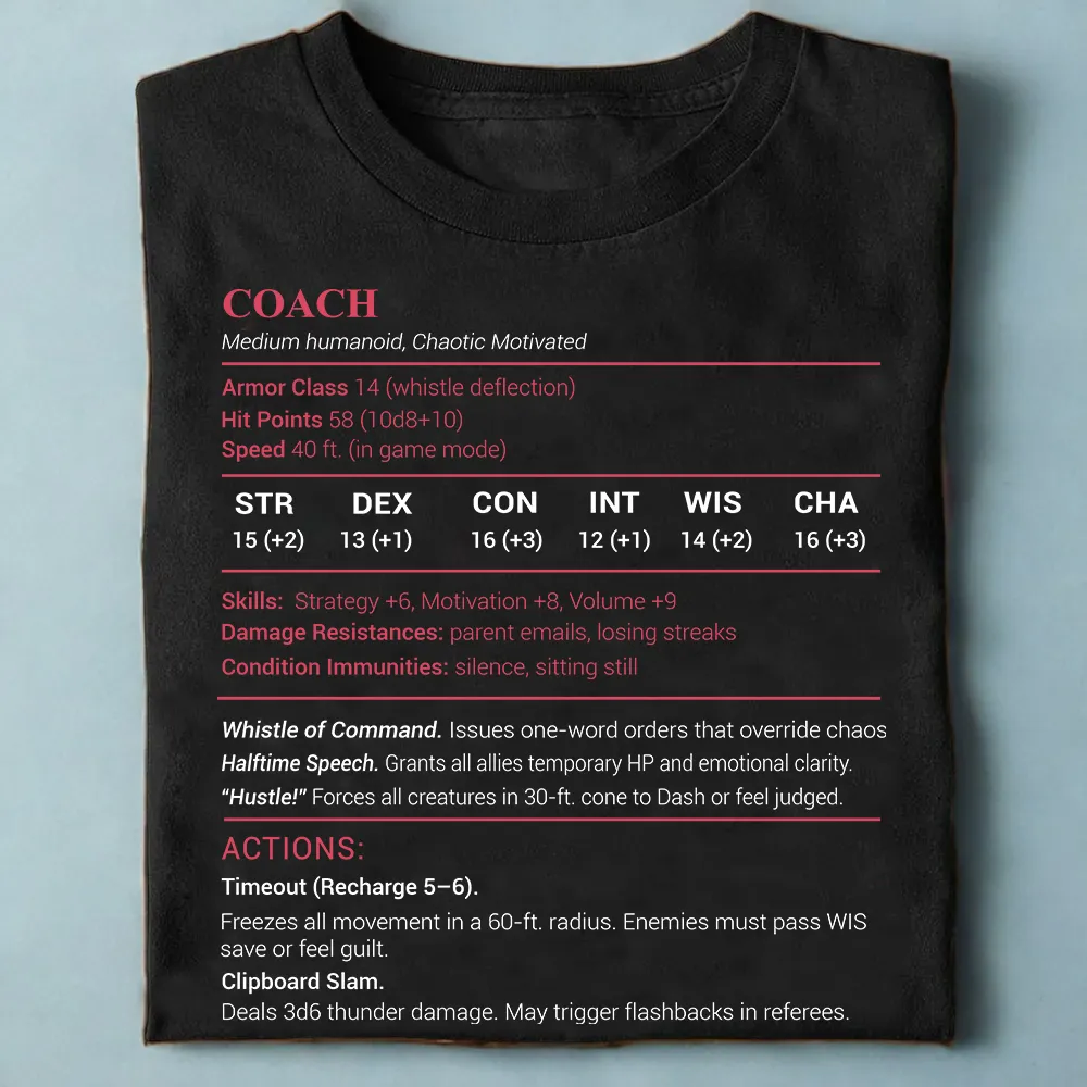 Coach Stats Classic Unisex T-Shirt - 1