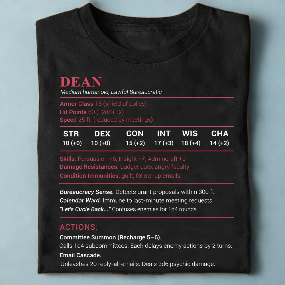 Dean Stats Classic Unisex T-Shirt - 1