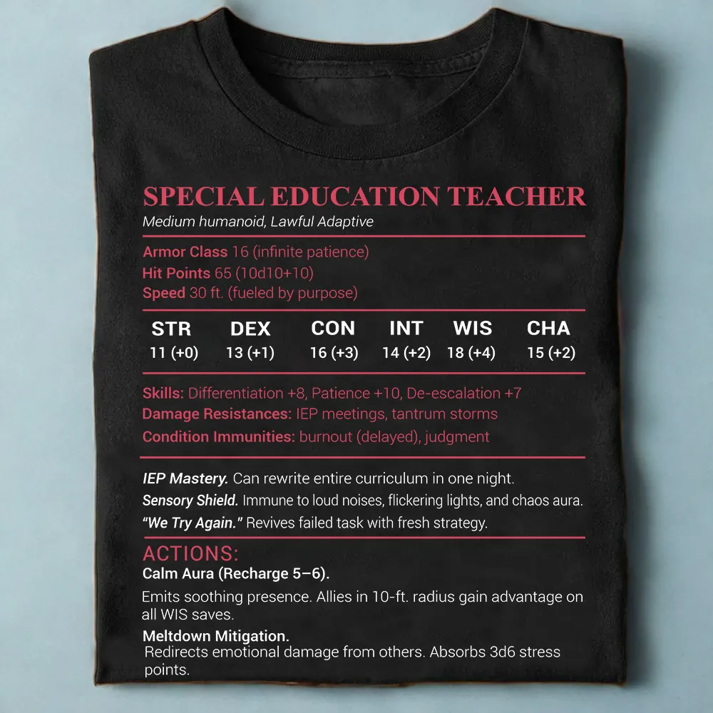 Special Edu Stats Classic Unisex T-Shirt - 1