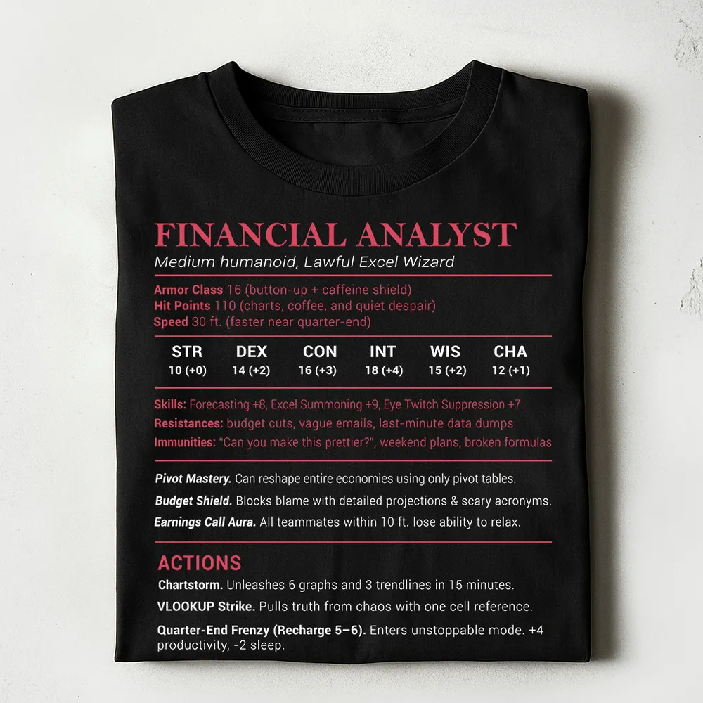 Financial Analyst Stats Classic Unisex T-Shirt - 1