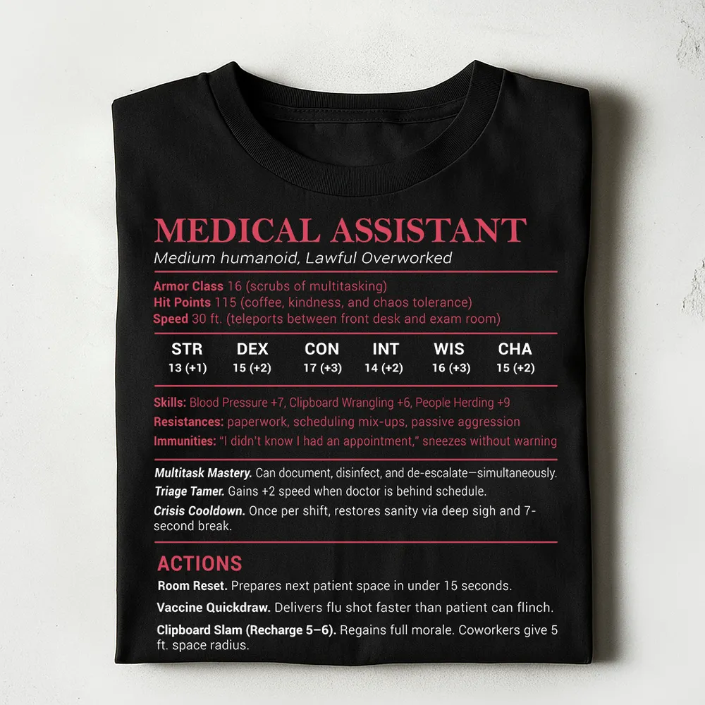 Medical Assistant Stats Classic Unisex T-Shirt - 1