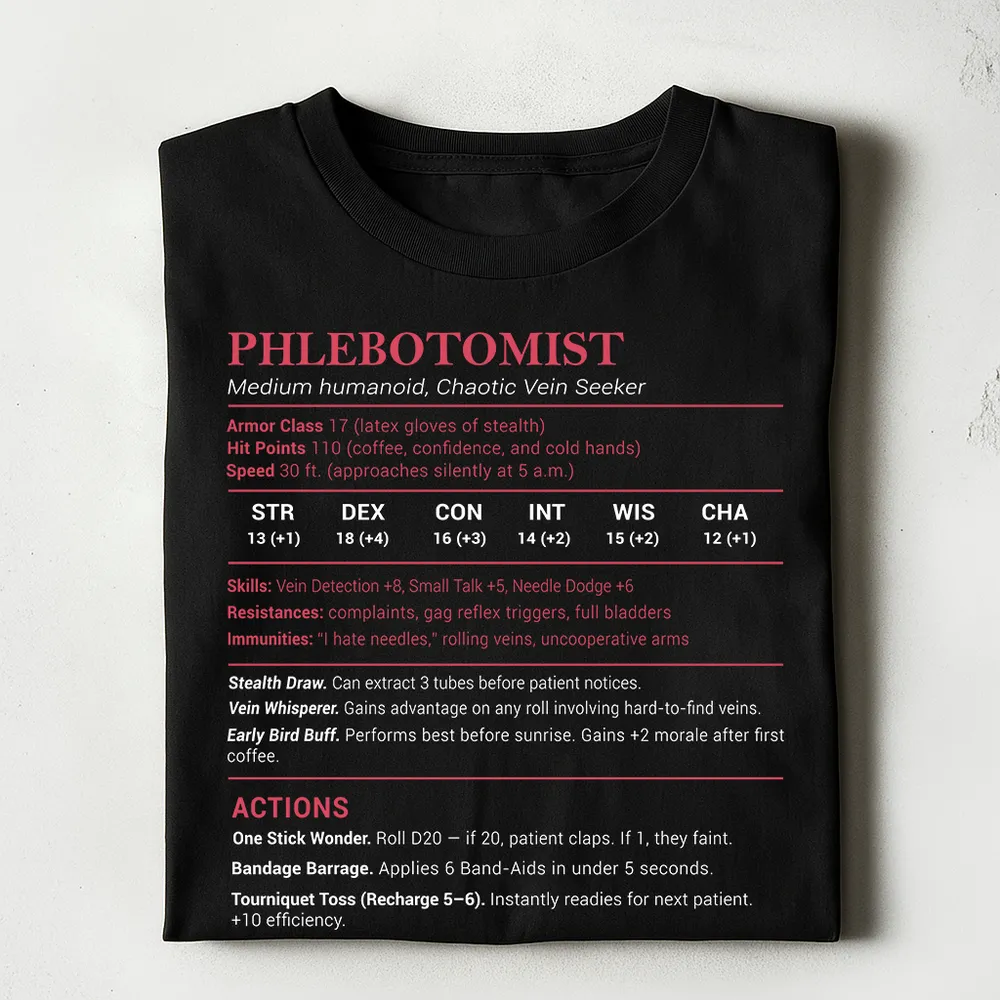 Phlebotomist Stats Classic Unisex T-Shirt - 1