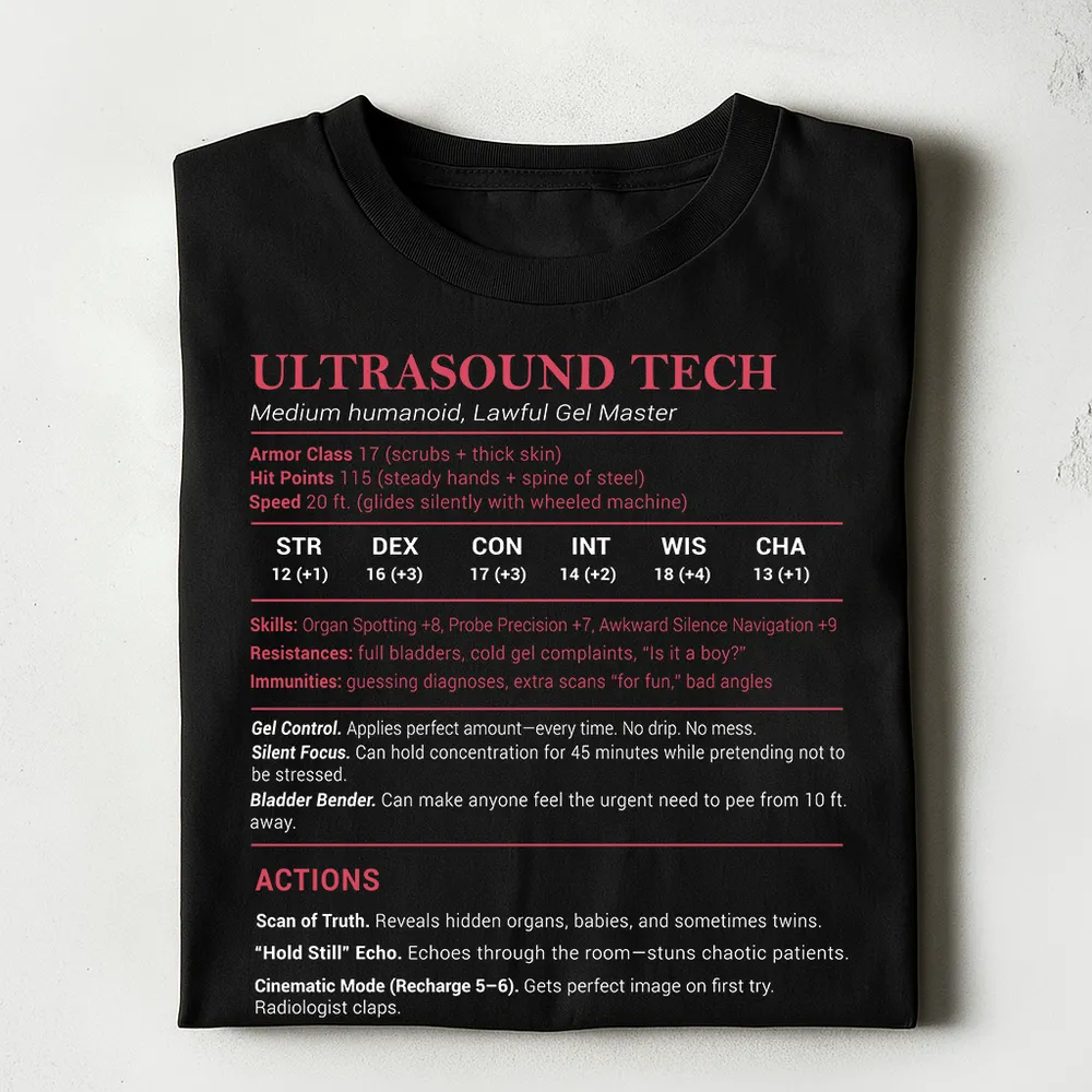 Ultrasound Tech Stats Classic Unisex T-Shirt - 1