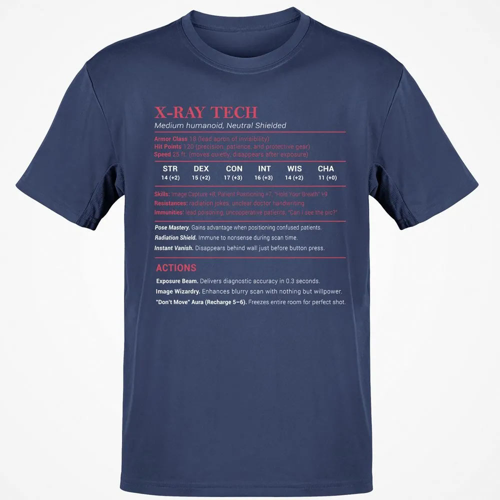 X-ray Tech Stats Classic Unisex T-Shirt - Navy - 7