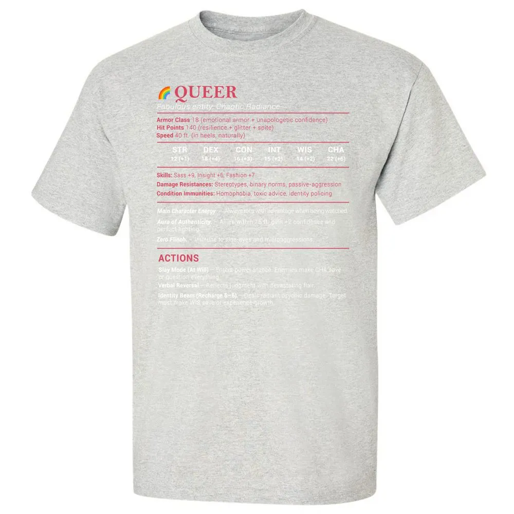 Queer Stats Classic Unisex T-Shirt - Ash - 2