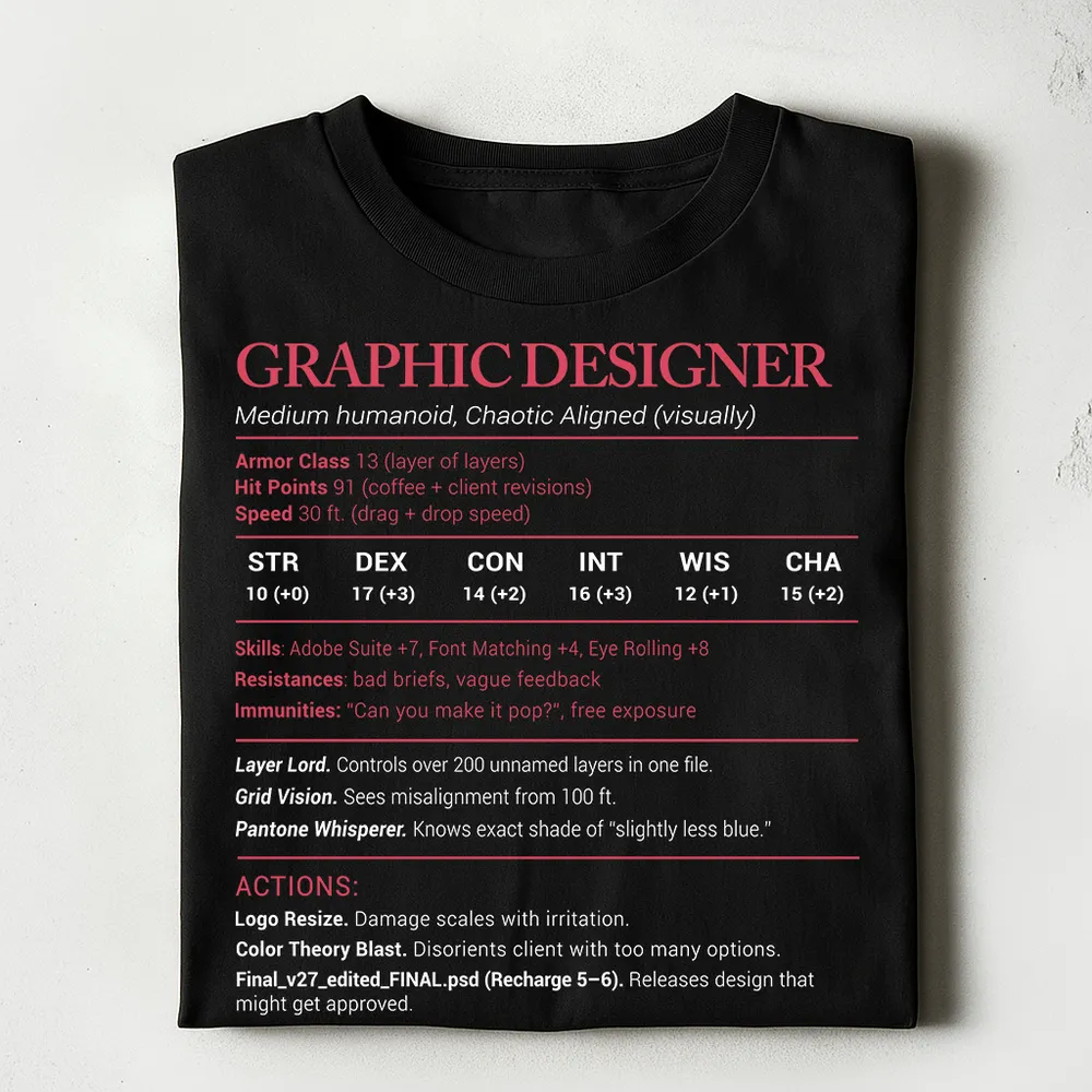 Graphic Designer Stats Classic Unisex T-Shirt - 1