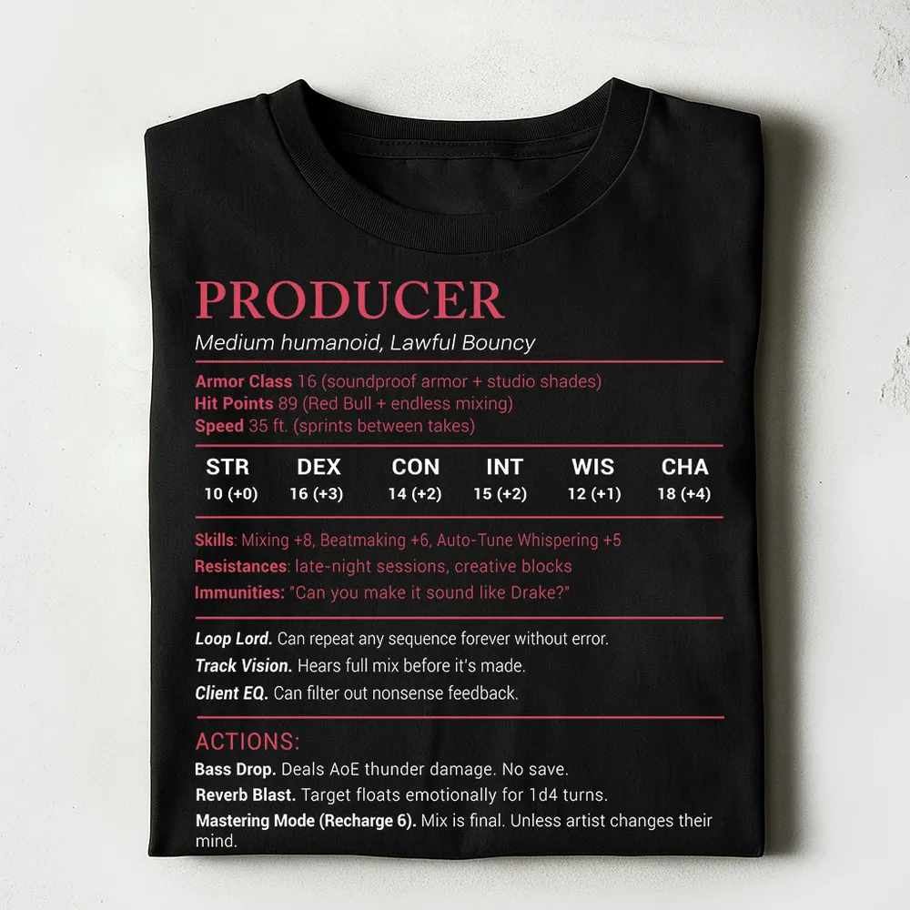 Producer Stats Classic Unisex T-Shirt - 1