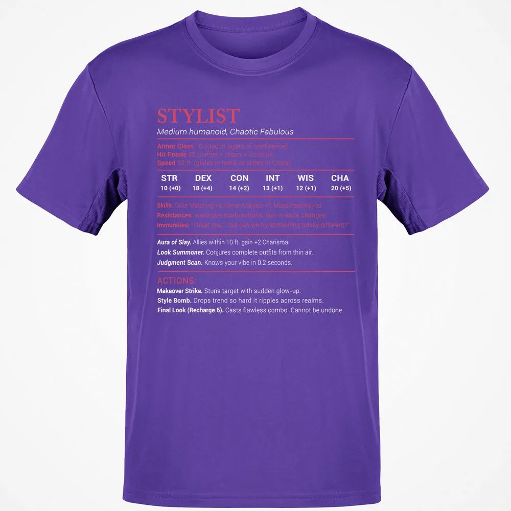 Stylist Stats Classic Unisex T-Shirt - Purple - 9