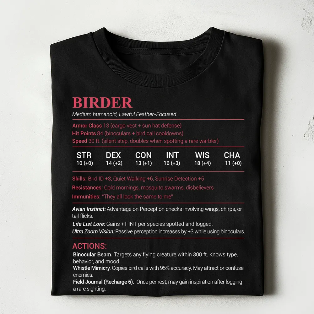 Birder Stats Classic Unisex T-Shirt - 1