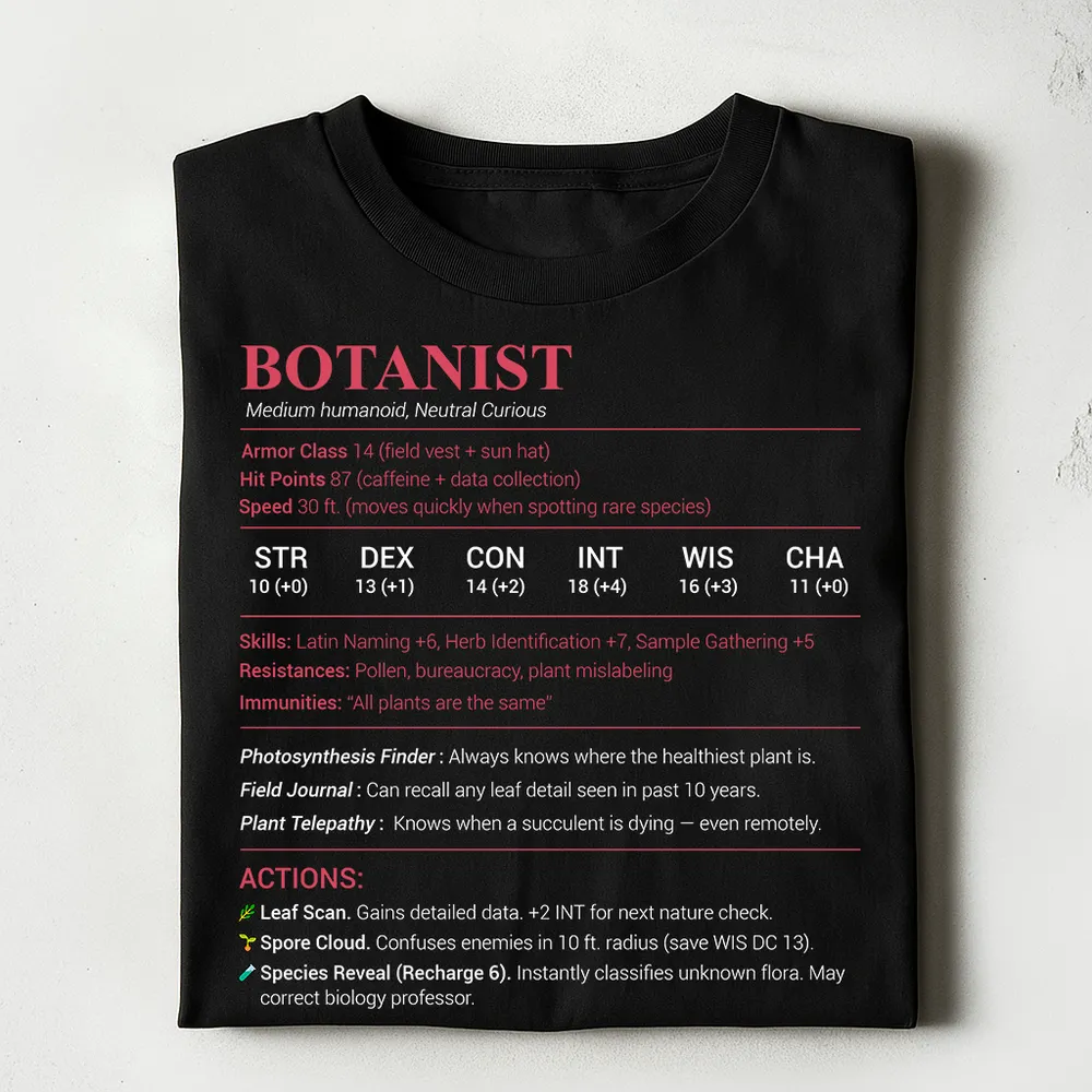 Botanist Stats Classic Unisex T-Shirt - 1