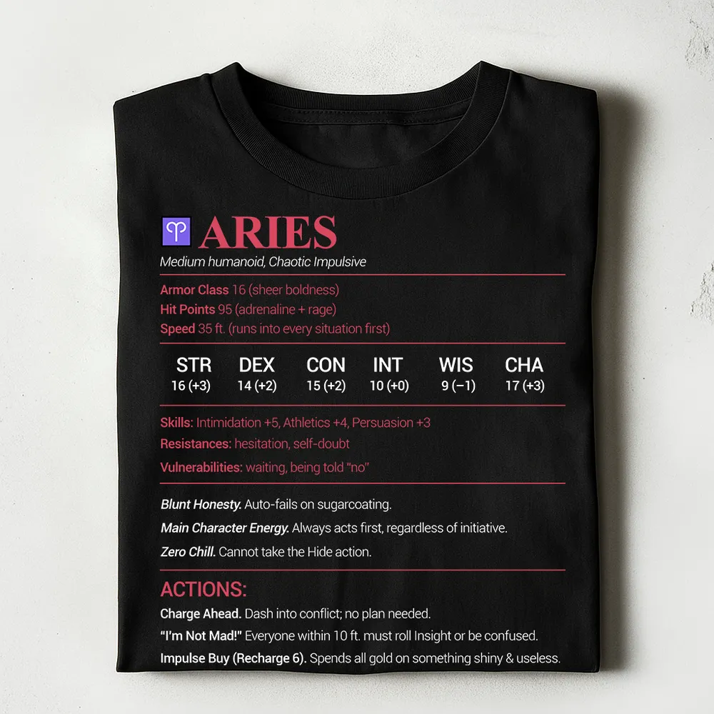 Aries Stats Classic Unisex T-Shirt - 1