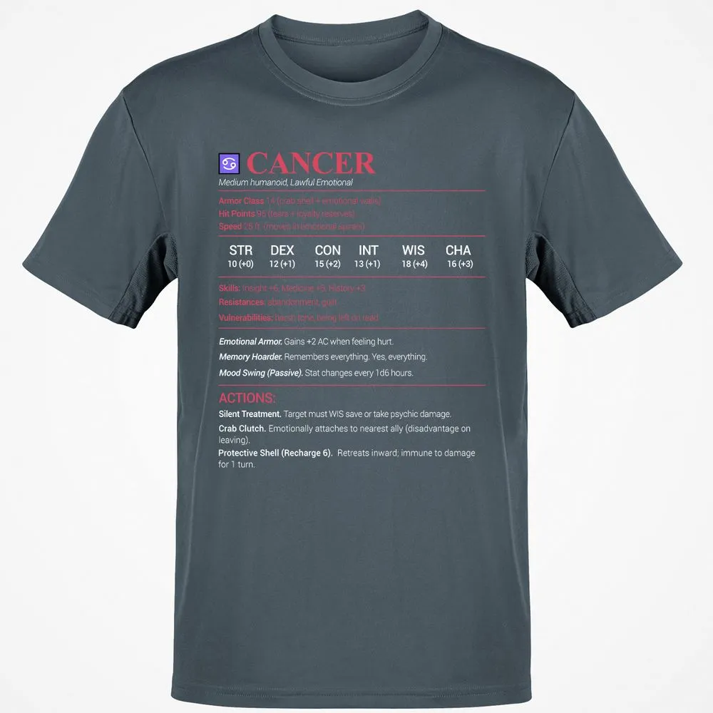 Cancer Stats Classic Unisex T-Shirt - Charcoal - 3