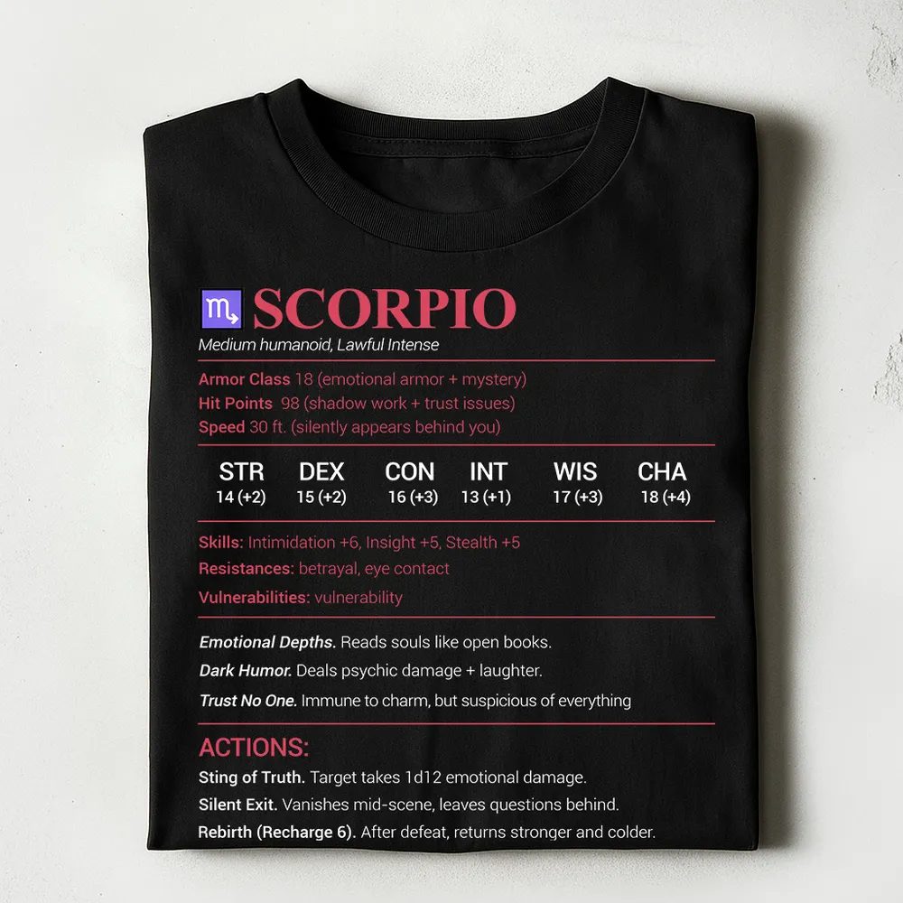 Scorpio Stats Classic Unisex T-Shirt - 1