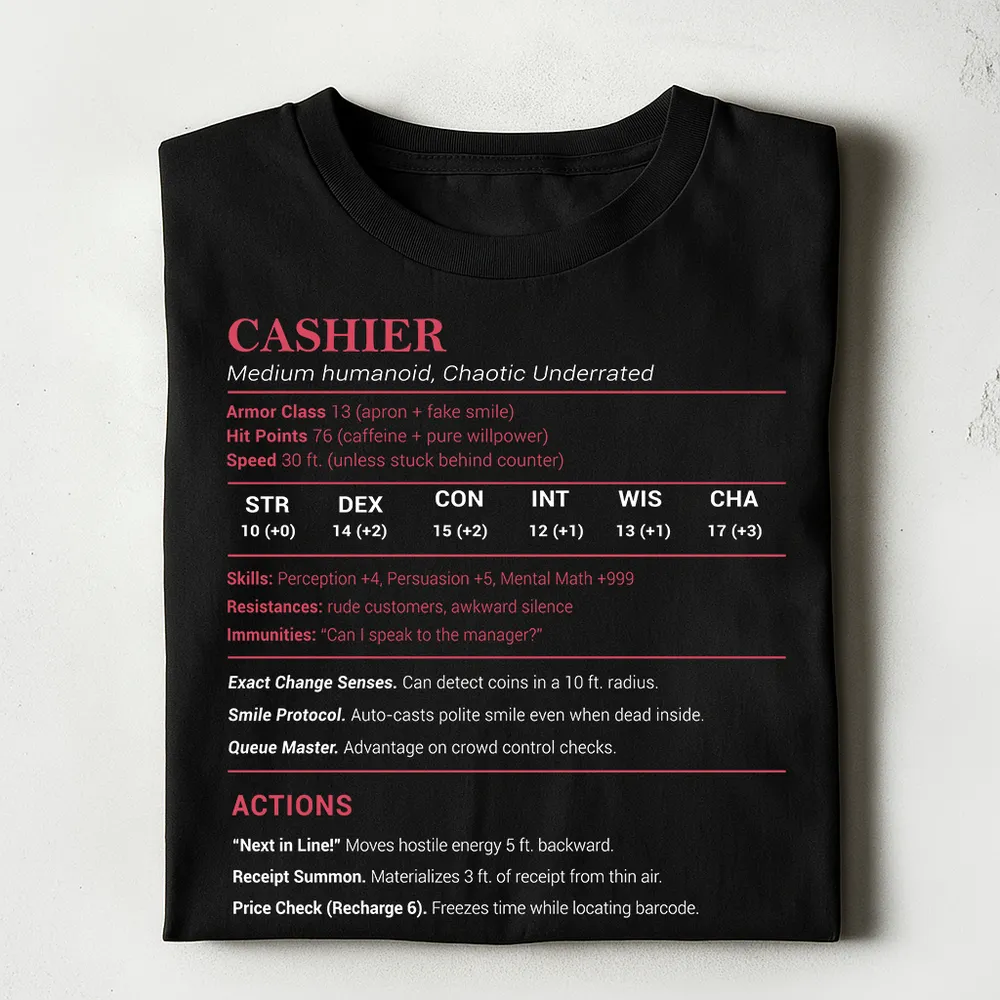 Cashier Stats Classic Unisex T-Shirt - 1