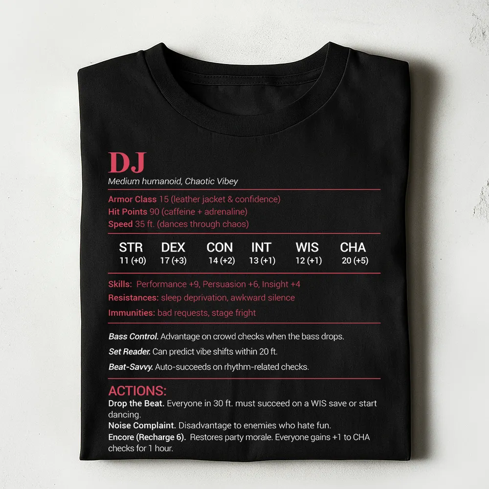 DJ Stats Classic Unisex T-Shirt - 1
