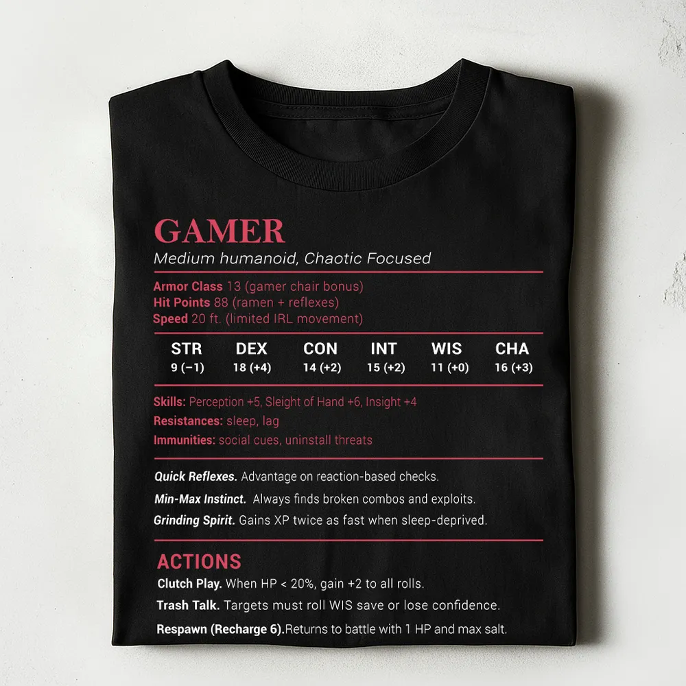 Gamer Stats Classic Unisex T-Shirt - 1