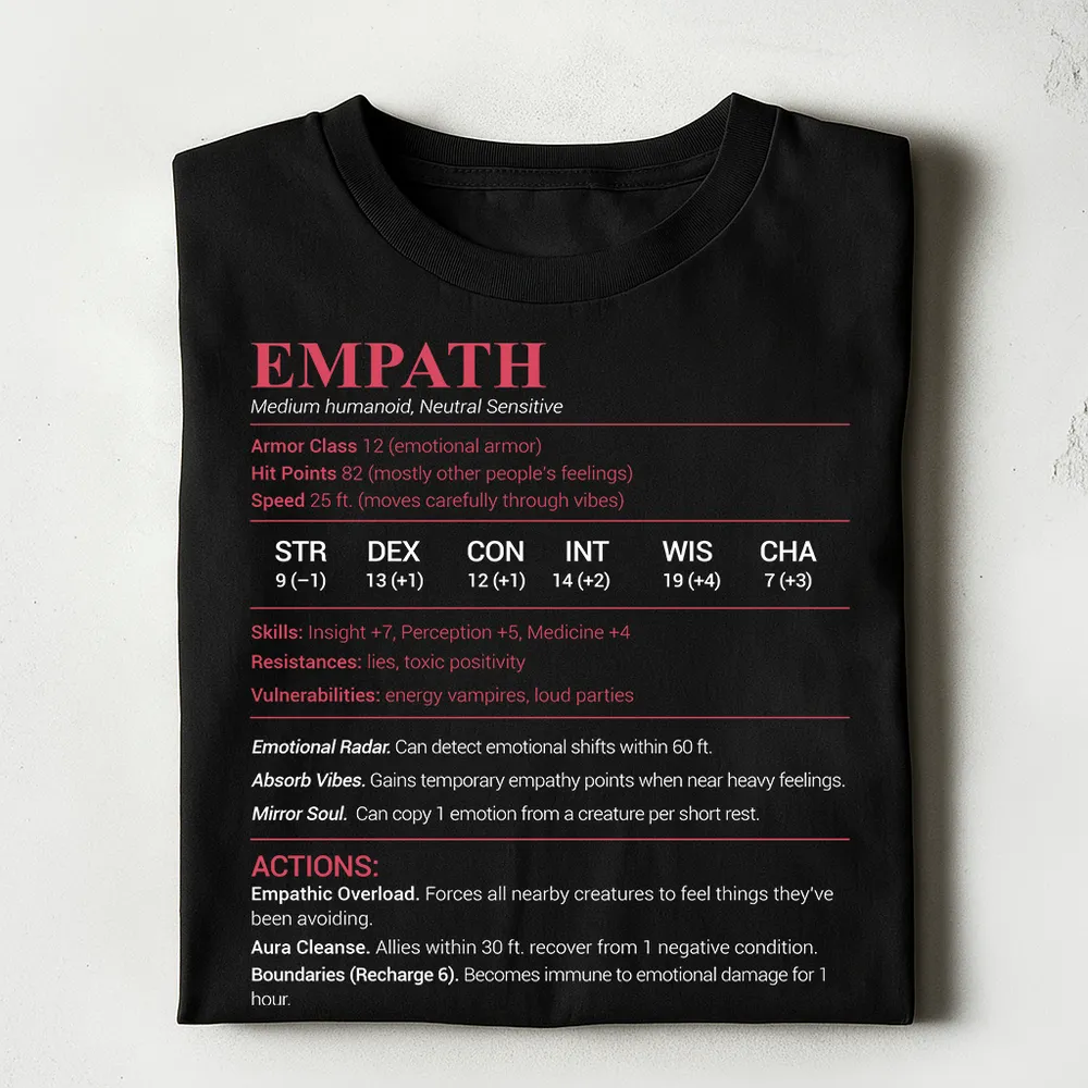 Empath Stats Classic Unisex T-Shirt - 1