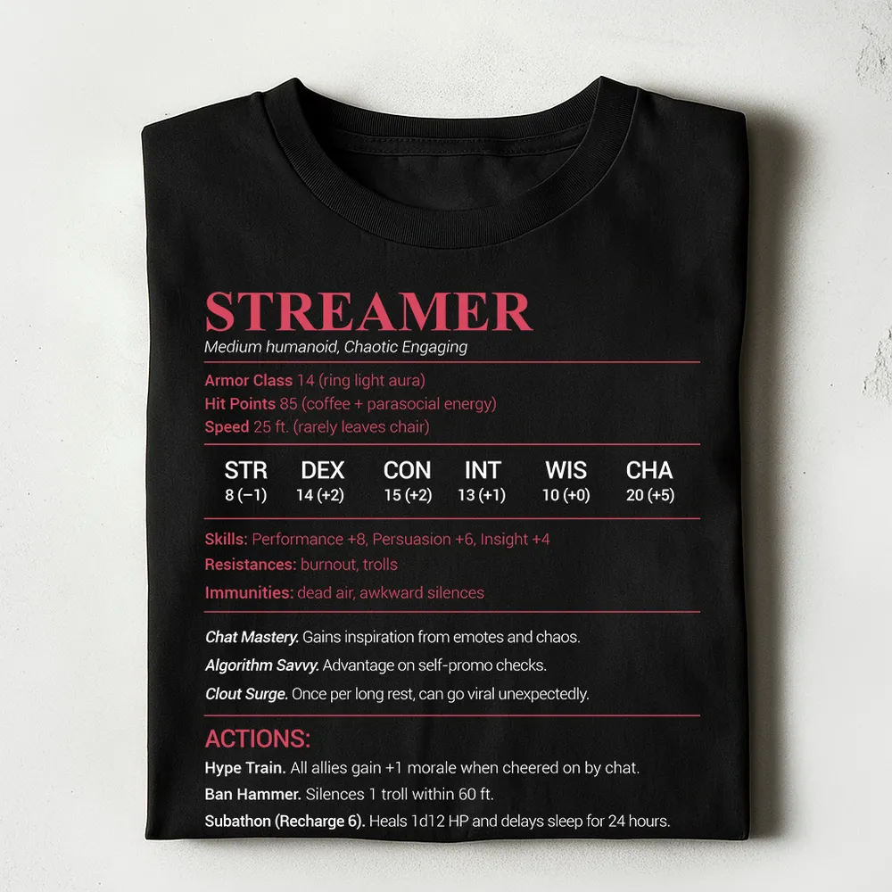 Streamer Stats Classic Unisex T-Shirt - 1