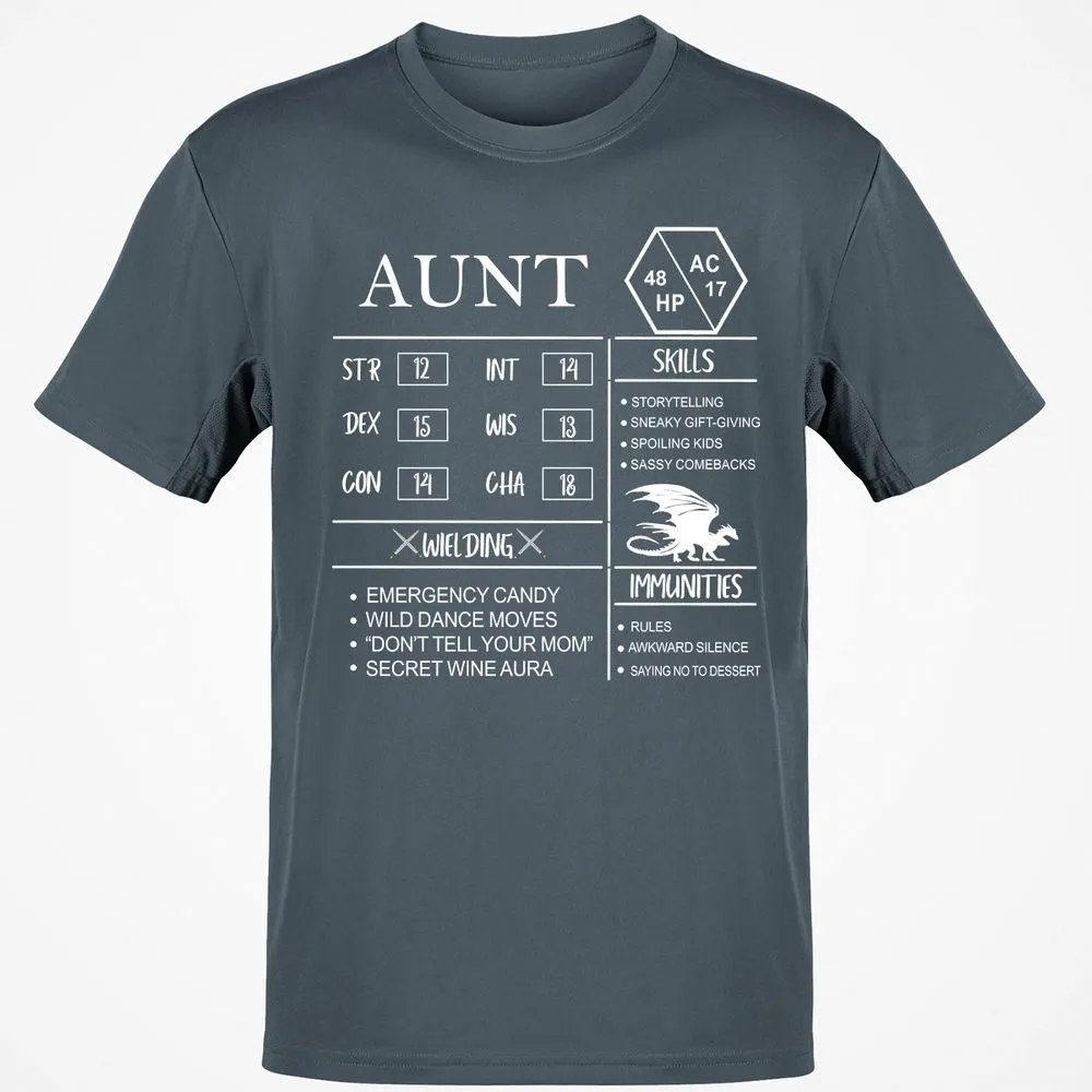 Aunt Stats Classic Unisex T-Shirt - Charcoal - 3
