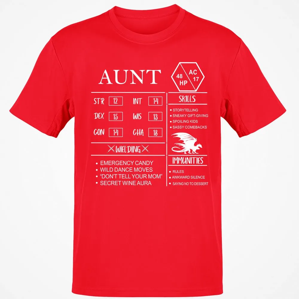 Aunt Stats Classic Unisex T-Shirt - Red - 10