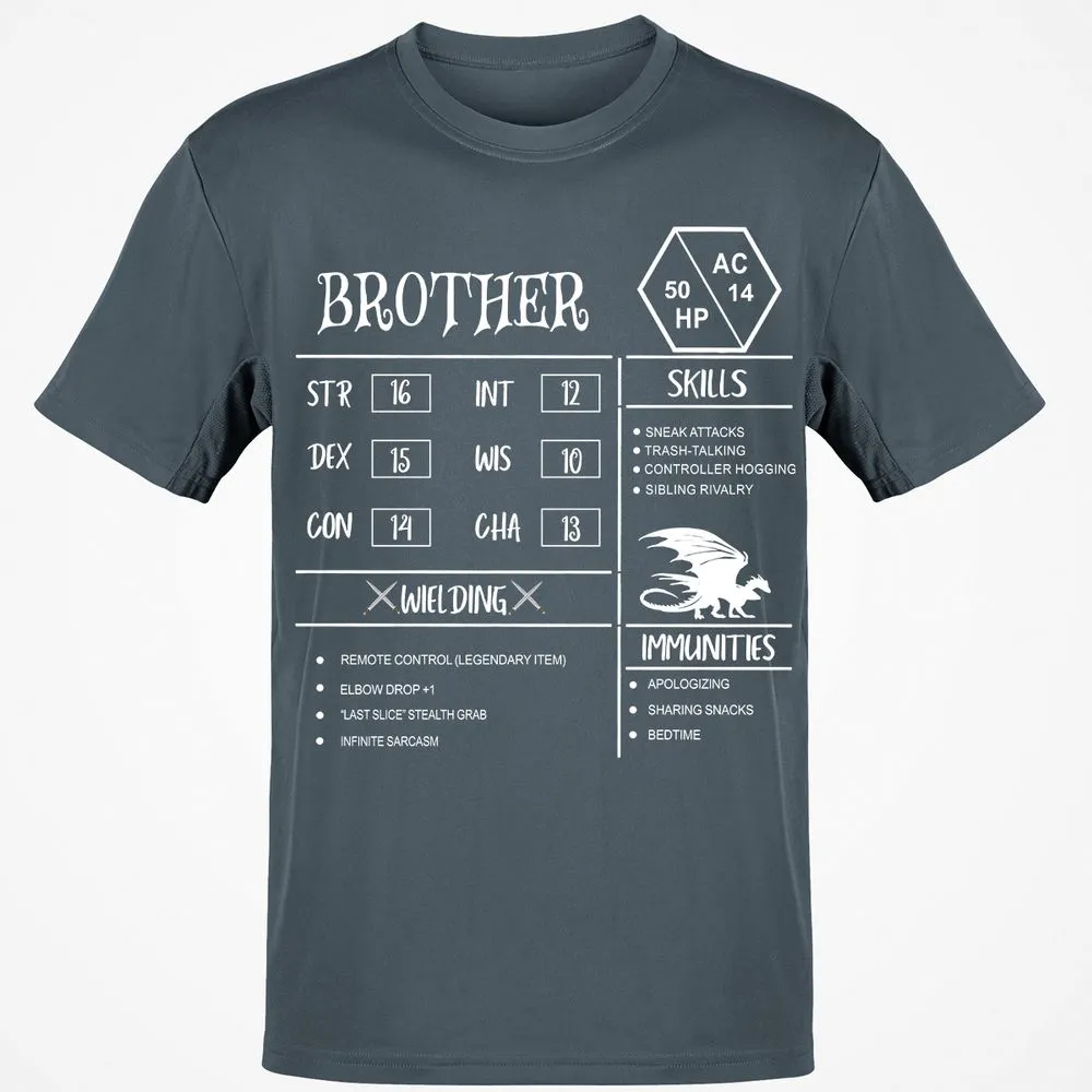 Brother Stats Classic Unisex T-Shirt - Charcoal - 3