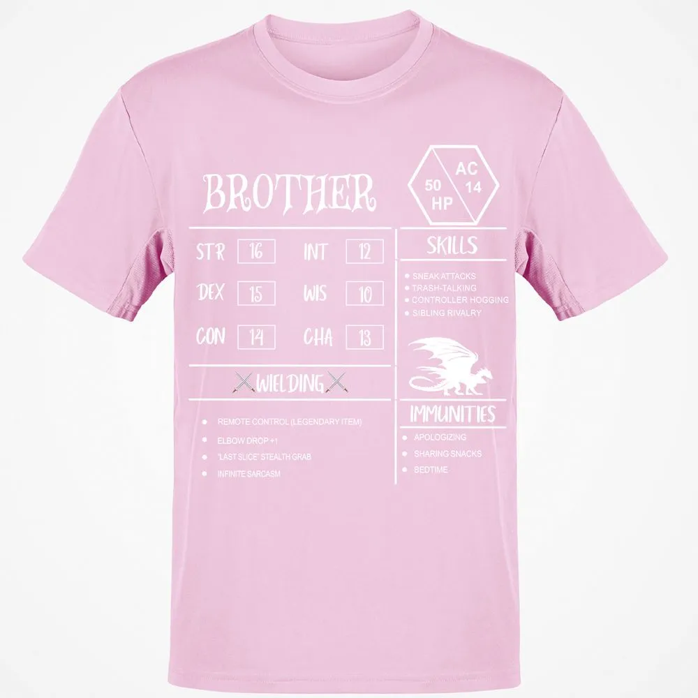 Brother Stats Classic Unisex T-Shirt - Light Pink - 5