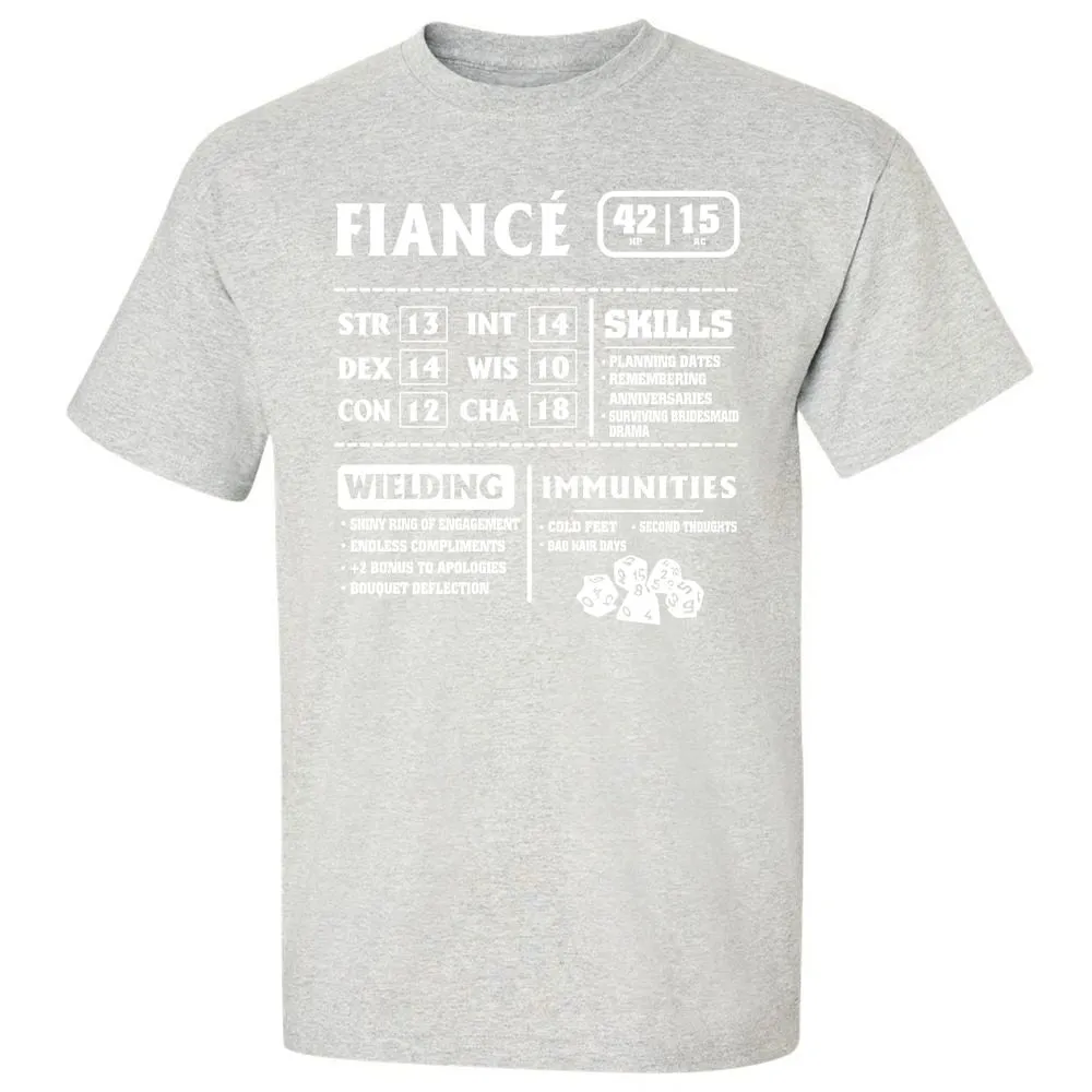Fiance Stats Classic Unisex T-Shirt - Ash - 2