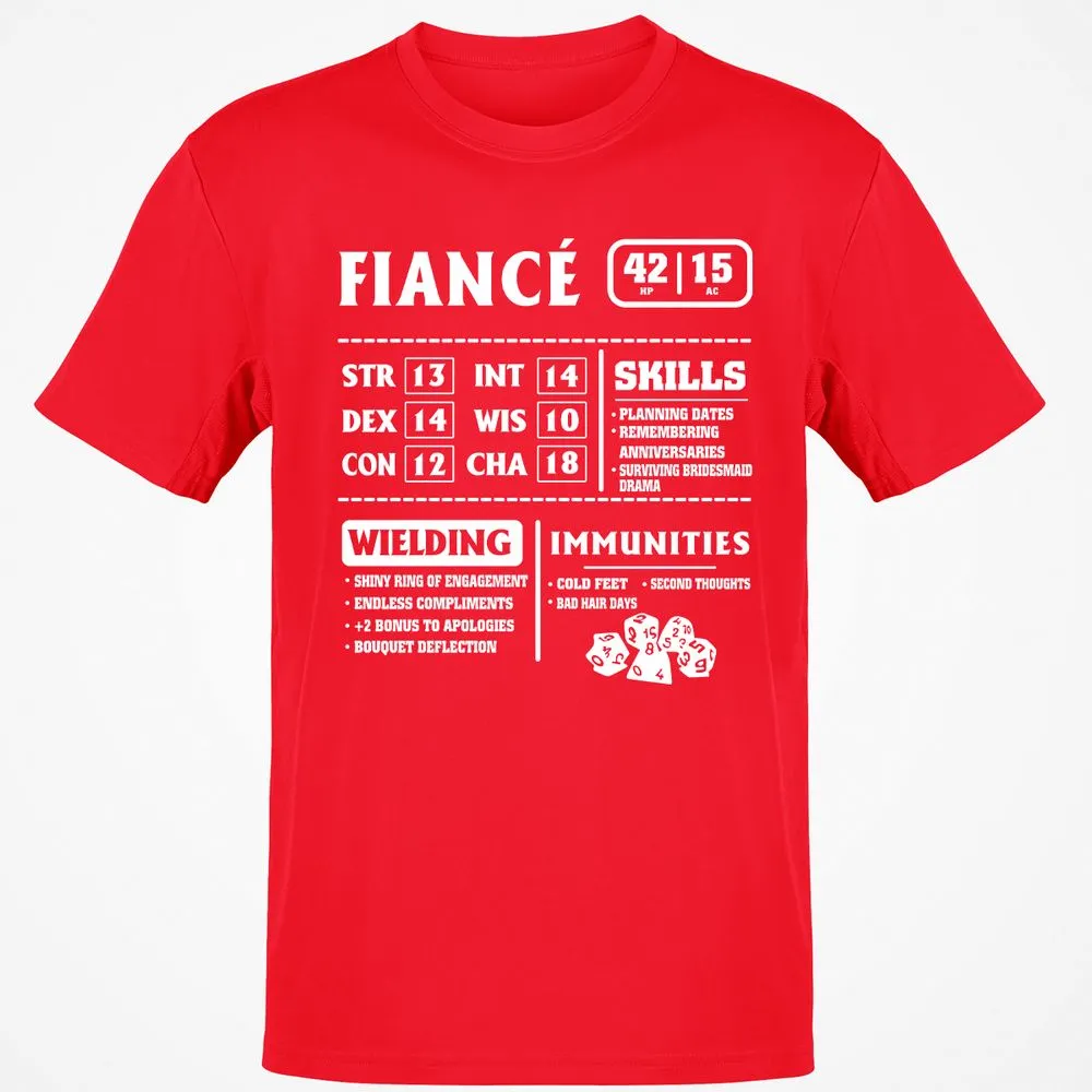 Fiance Stats Classic Unisex T-Shirt - Red - 10