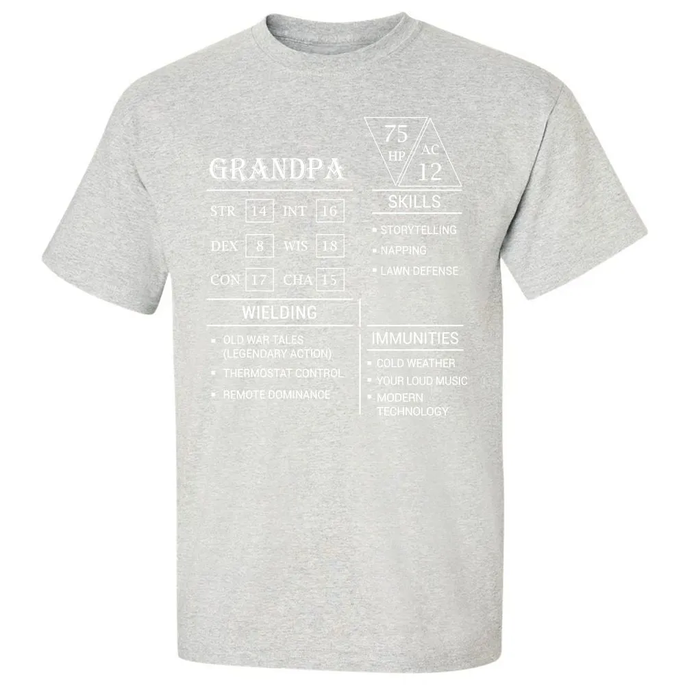 Grandpa Stats Classic Unisex T-Shirt - Ash - 2