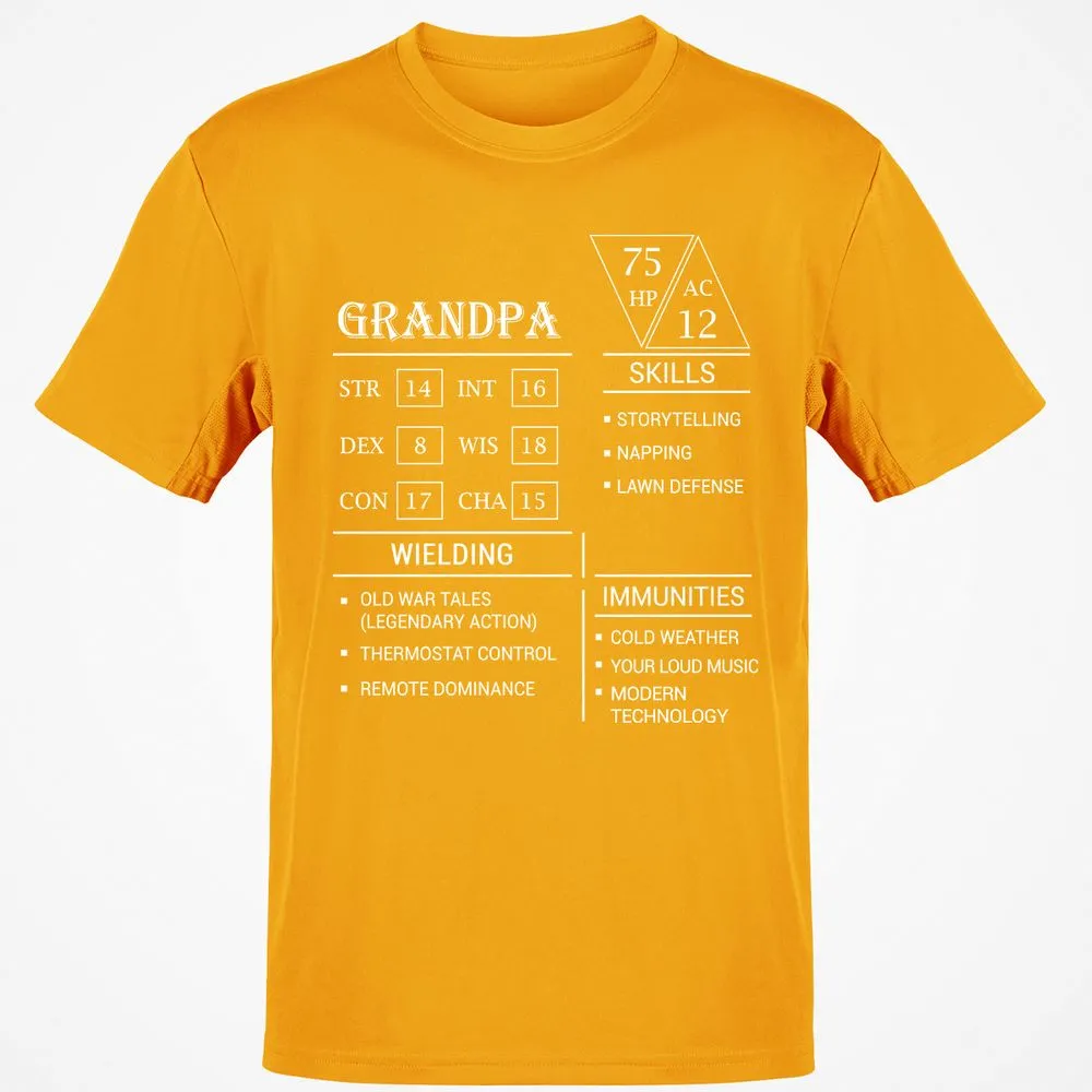 Grandpa Stats Classic Unisex T-Shirt - Gold - 4