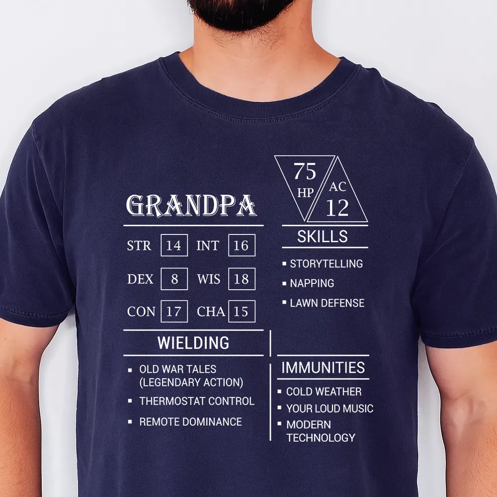 Grandpa Stats Classic Unisex T-Shirt - 1