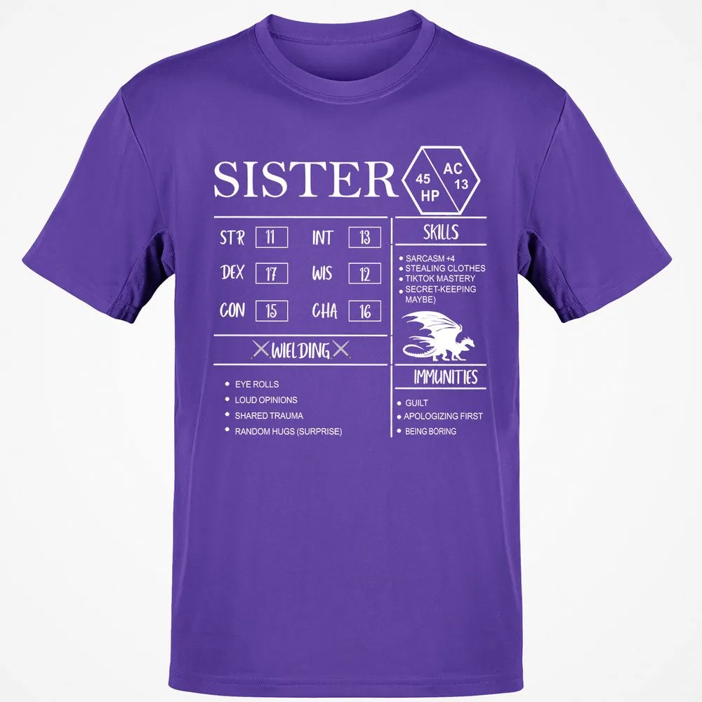 Sister Stats Classic Unisex T-Shirt - Purple - 9