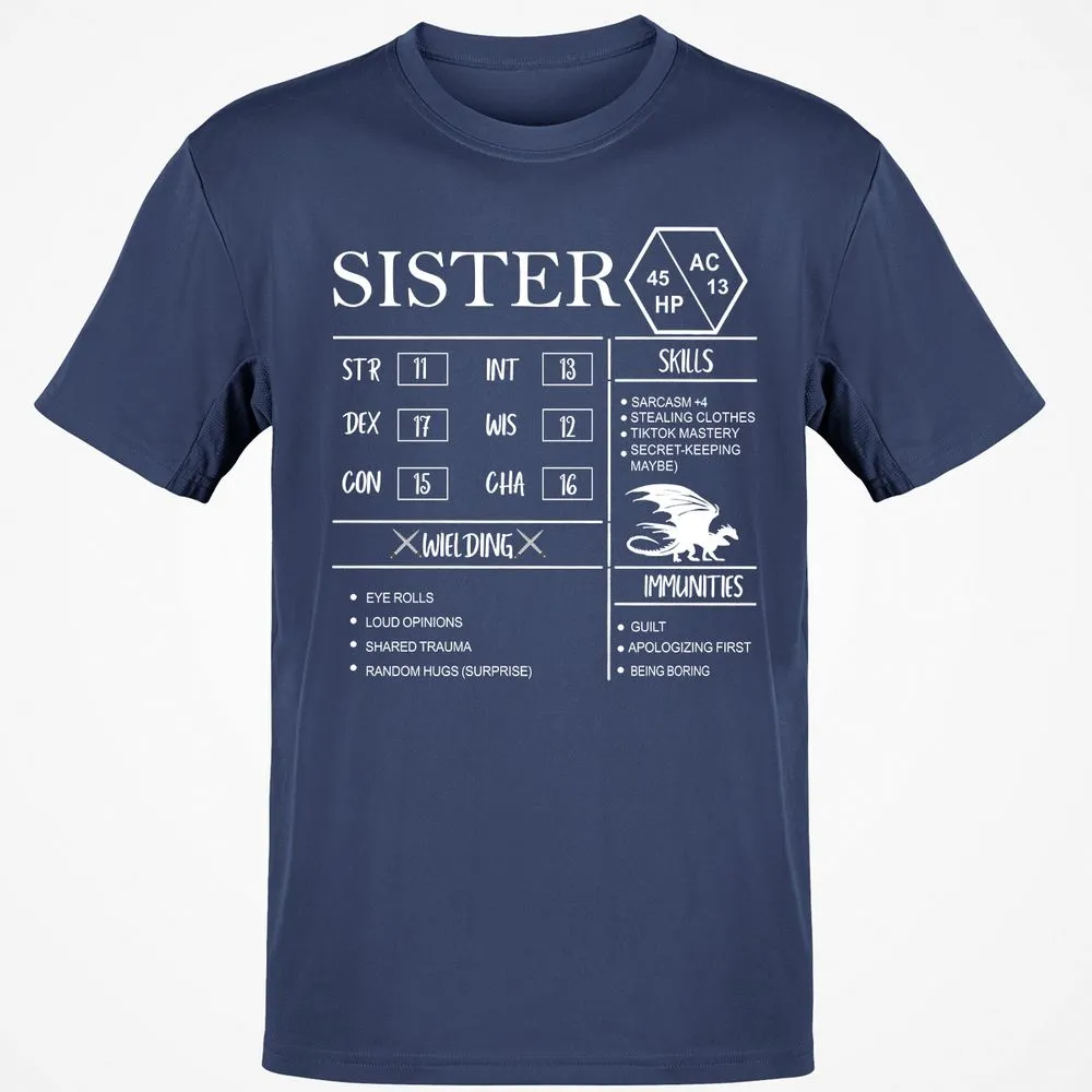 Sister Stats Classic Unisex T-Shirt - Navy - 7